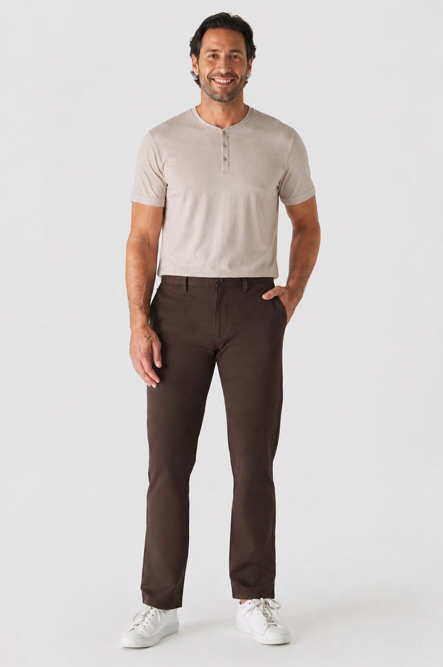 True Classic Stretch Straight Twill Chino Pants Dark Oak Mens Size 36x32 New